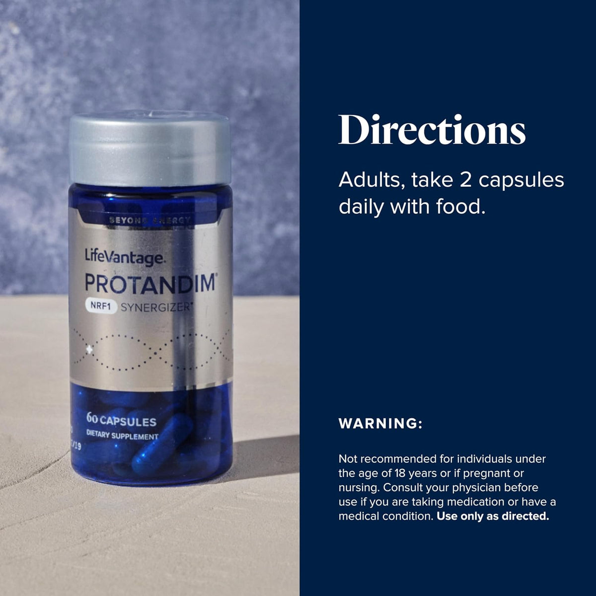 LifeVantage Protandim NRF1 Synergizer – Cellular Energy & Mitochondrial Support – 60 Capsules