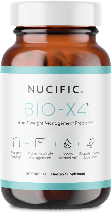 Nucific Bio-X4 4-in-1 Weight Management Probiotic – 90 Capsules