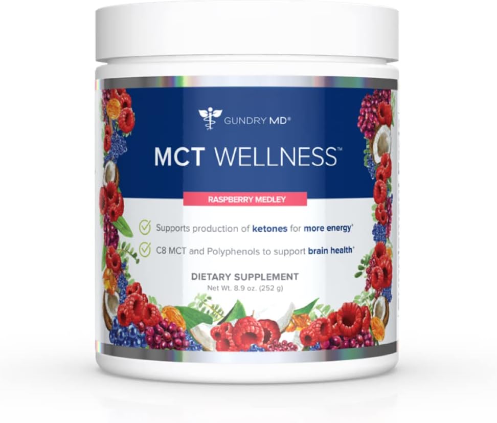 Gundry MD MCT Wellness Powder – Raspberry Medley – 30 Servings