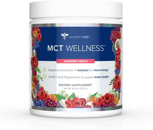 Gundry MD MCT Wellness Powder – Raspberry Medley – 30 Servings