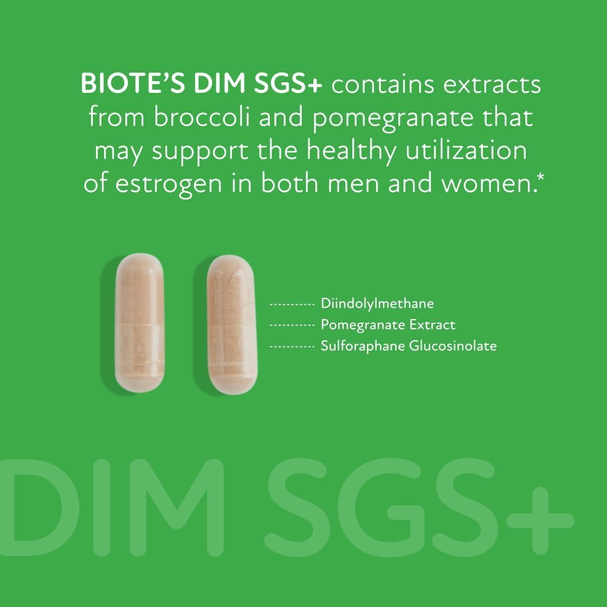 Biote Nutraceuticals DIM SGS+ – Hormone & Detox Support – 60 Capsules