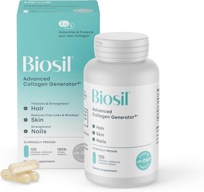 BioSil Collagen Supplement for Women – Original Formula – 120 Capsules