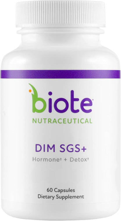 Biote Nutraceuticals DIM SGS+ – Hormone & Detox Support – 60 Capsules