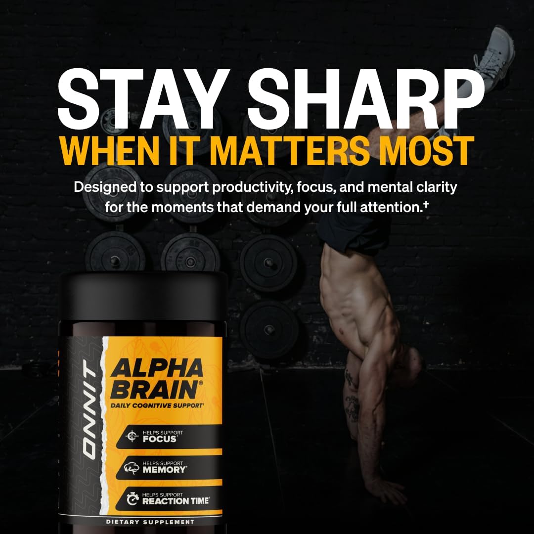 Alpha Brain Memory & Focus Supplement – Daily Cognitive Support – 60 Capsules