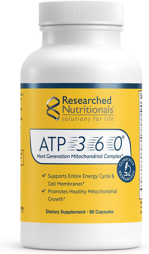 Researched Nutritionals ATP 360 – Mitochondrial & Cellular Energy Support – 90 Capsules
