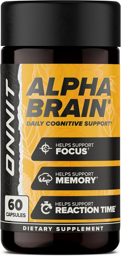 Alpha Brain Memory & Focus Supplement – Daily Cognitive Support – 60 Capsules