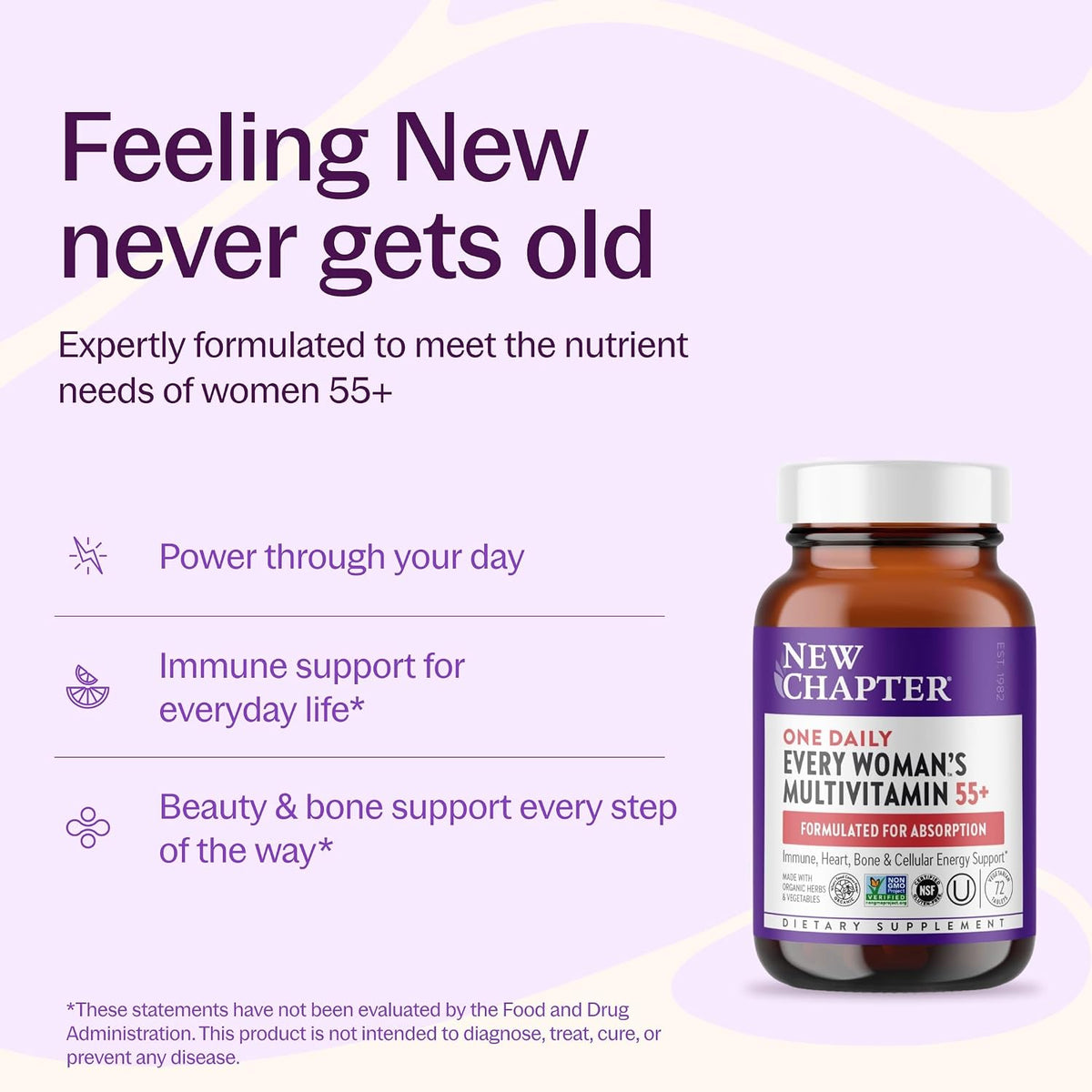 New Chapter Every Woman’s One Daily 55+ Multivitamin – 72 Tablets