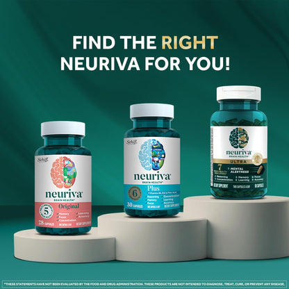 NEURIVA Ultra Brain Supplement – Memory & Focus Support – 60 Capsules