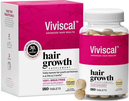 Viviscal Hair Growth Supplement for Women – 180 Tablets – 90-Day Supply