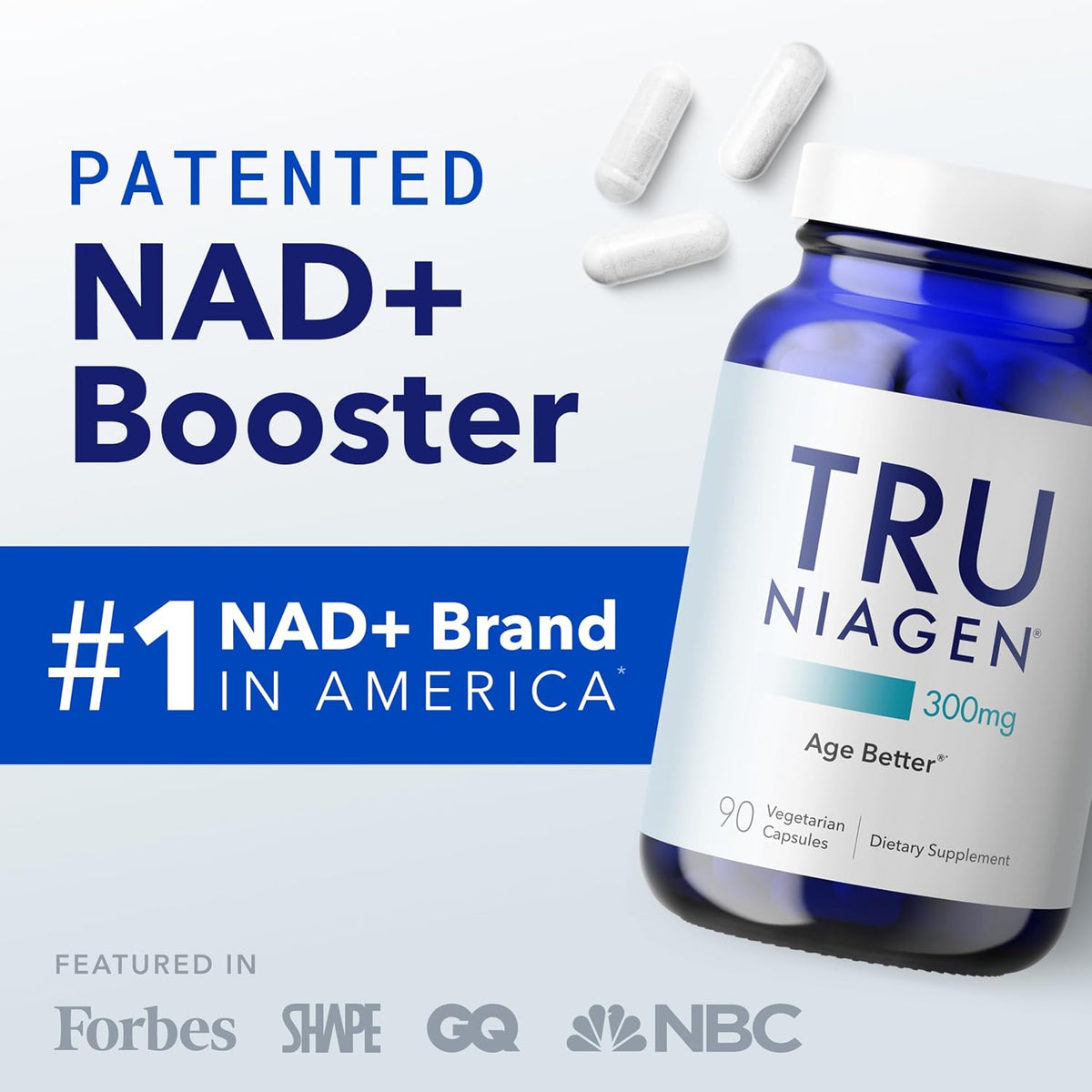 TRU NIAGEN NAD+ Supplement – Nicotinamide Riboside 300 mg – 90 Servings