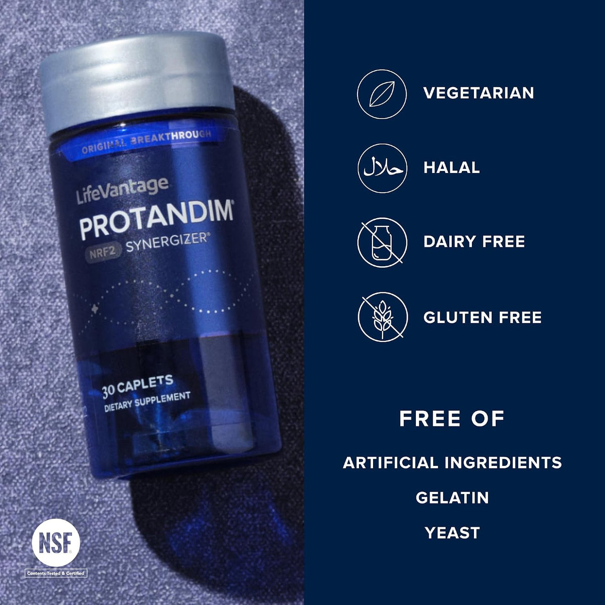 LifeVantage Protandim NRF2 Synergizer – Cellular & Antioxidant Support – 30 Caplets