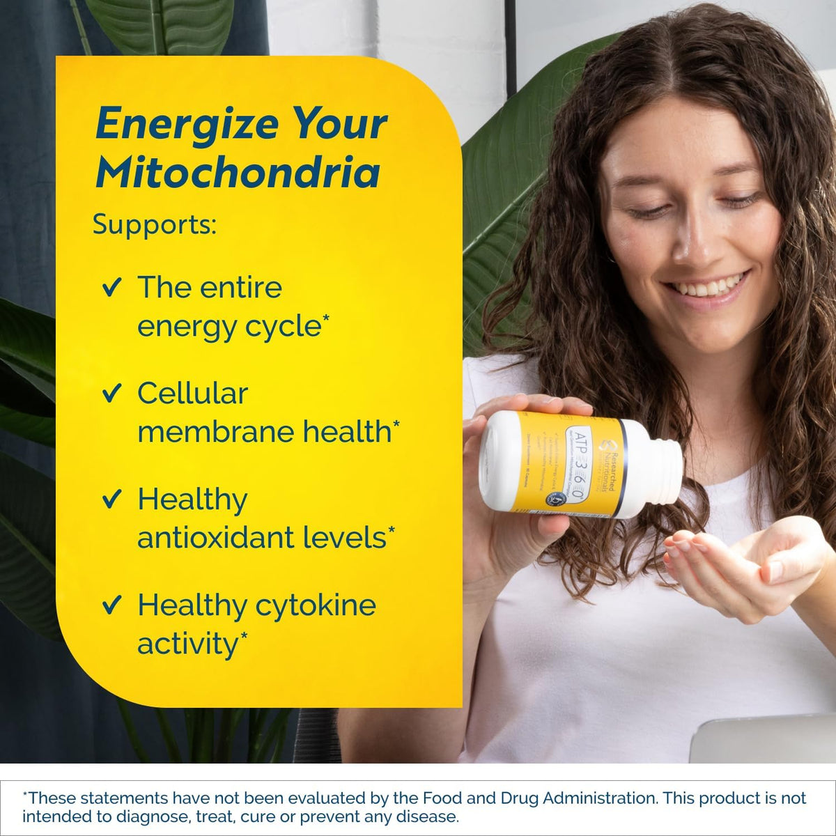 Researched Nutritionals ATP 360 – Mitochondrial & Cellular Energy Support – 90 Capsules