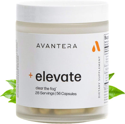 Avantera Elevate Premium Nootropic Supplement – Memory, Focus & Energy Support – 56 Count