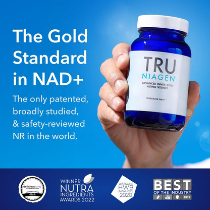 TRU NIAGEN NAD+ Supplement – Nicotinamide Riboside 300 mg – 90 Servings