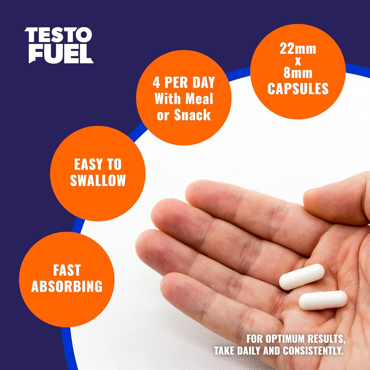 TestoFuel 120 Testosterone Support Pills for Men – Natural Formula with Fenugreek & Magnesium