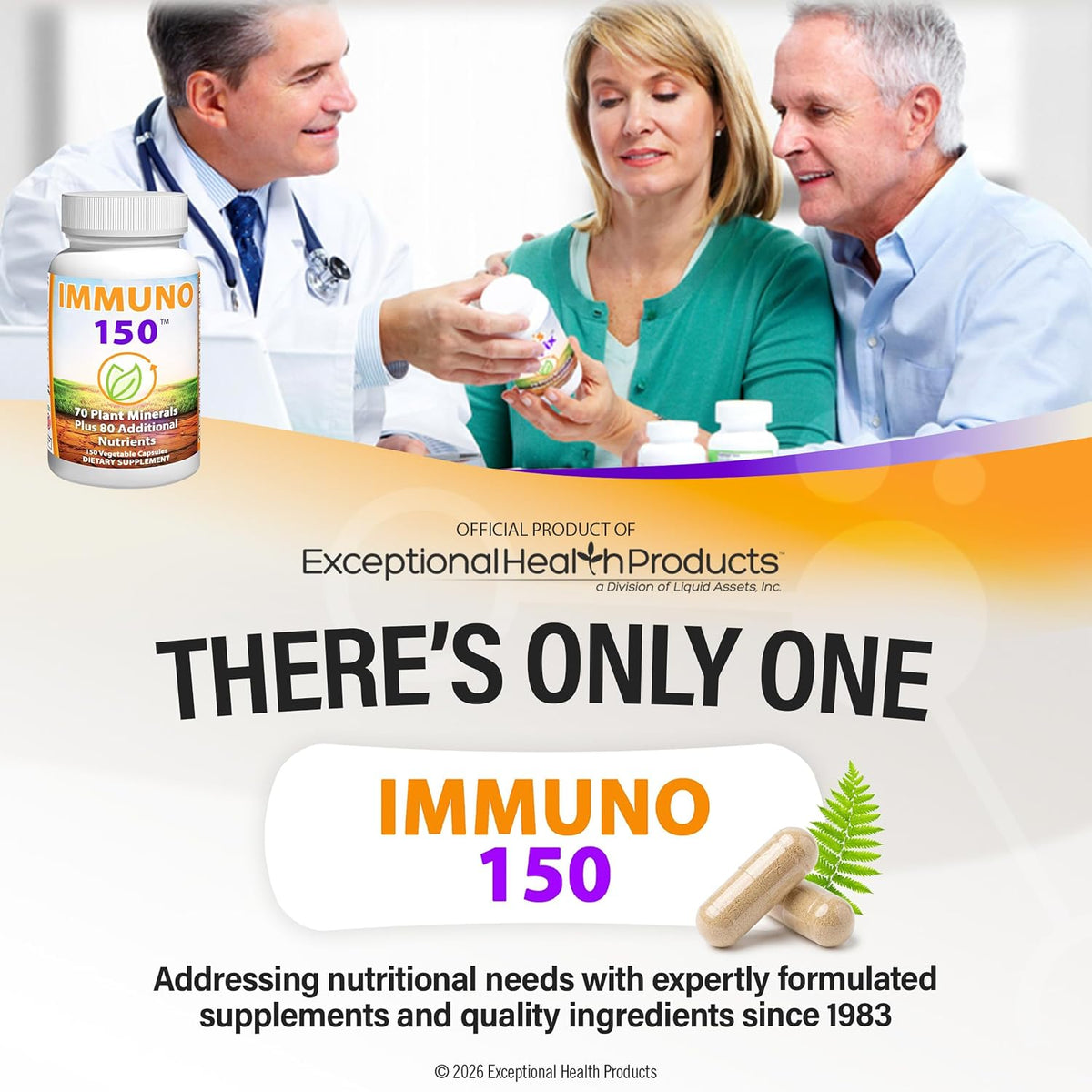 Immuno 150 Immune Support Supplement – 150 Vegetable Capsules