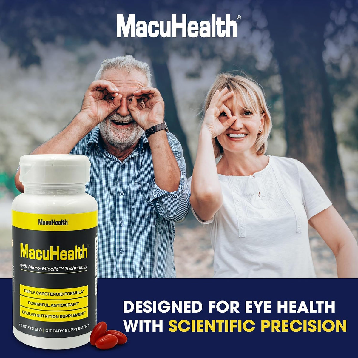 MacuHealth Triple Carotenoid Formula – Eye Health Vitamins for Adults – 90 Softgels