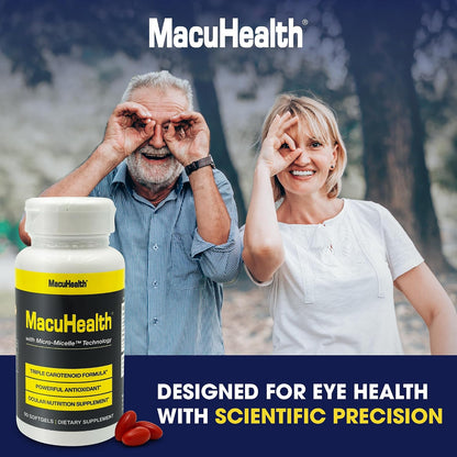 MacuHealth Triple Carotenoid Formula – Eye Health Vitamins for Adults – 90 Softgels
