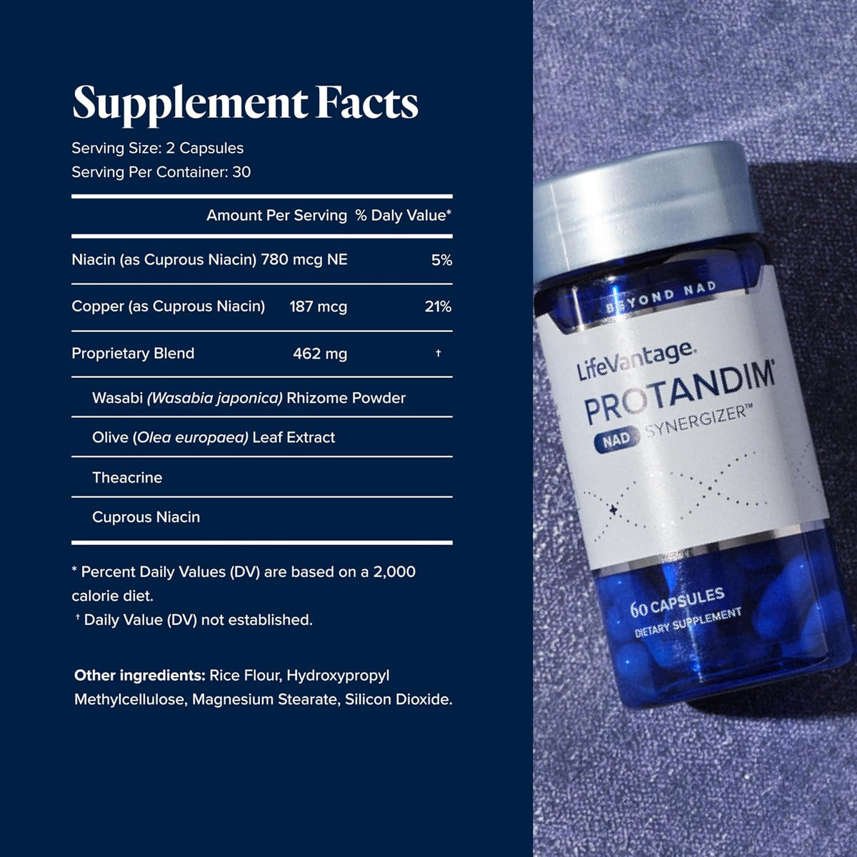 LifeVantage Protandim NAD Synergizer – Cellular Energy & Healthy Aging Support – 60 Capsules