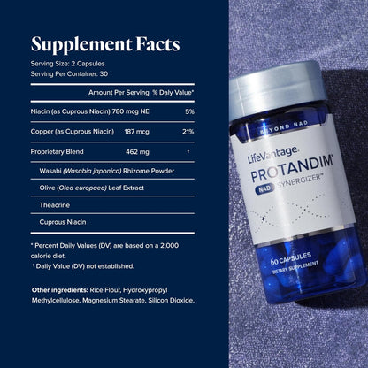 LifeVantage Protandim NAD Synergizer – Cellular Energy & Healthy Aging Support – 60 Capsules