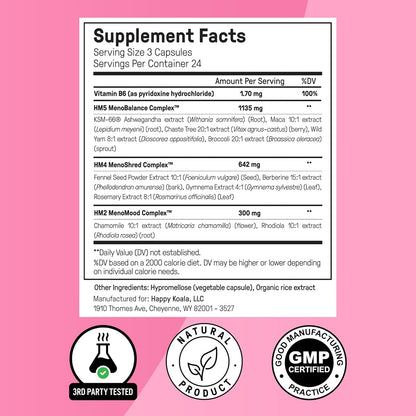 Happy Mammoth Hormone Harmony – Natural Hormonal Support for Women – 72 Capsules