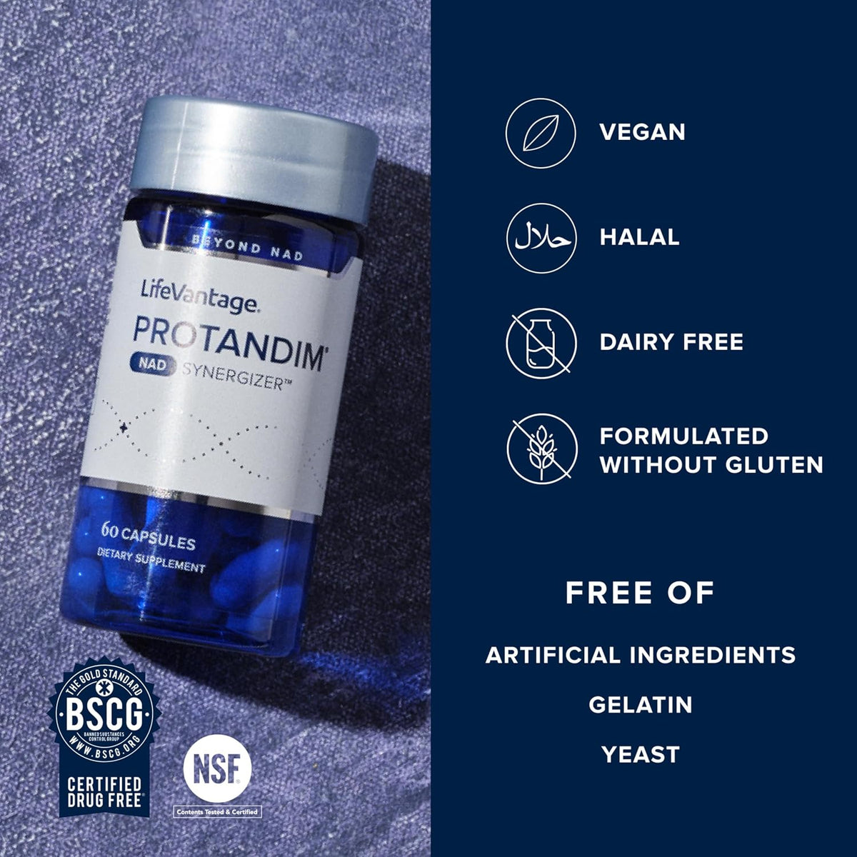 LifeVantage Protandim NAD Synergizer – Cellular Energy & Healthy Aging Support – 60 Capsules