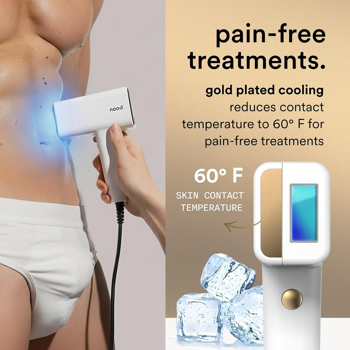 Nood™ Flasher Pro – IPL Laser Hair Removal Device – At-Home Hair Reduction