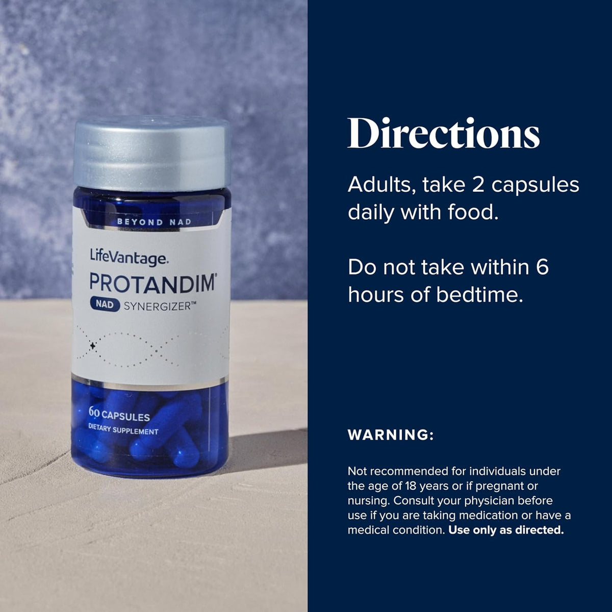 LifeVantage Protandim NAD Synergizer – Cellular Energy & Healthy Aging Support – 60 Capsules