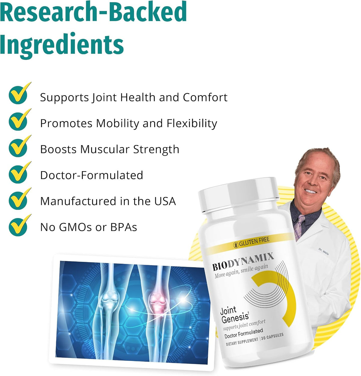 Joint Genesis Joint Support Supplement –  BioDynamix – 30-Day Supply