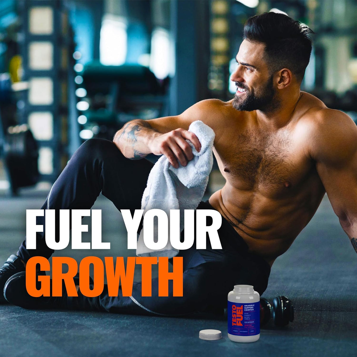 TestoFuel 120 Testosterone Support Pills for Men – Natural Formula with Fenugreek & Magnesium