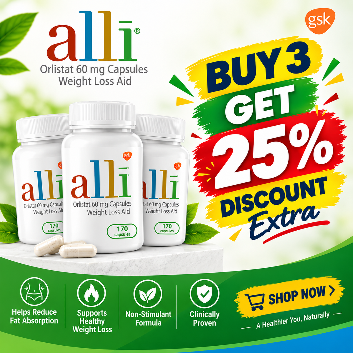 myalli 60 mg Weight Loss Capsules – 170 Count