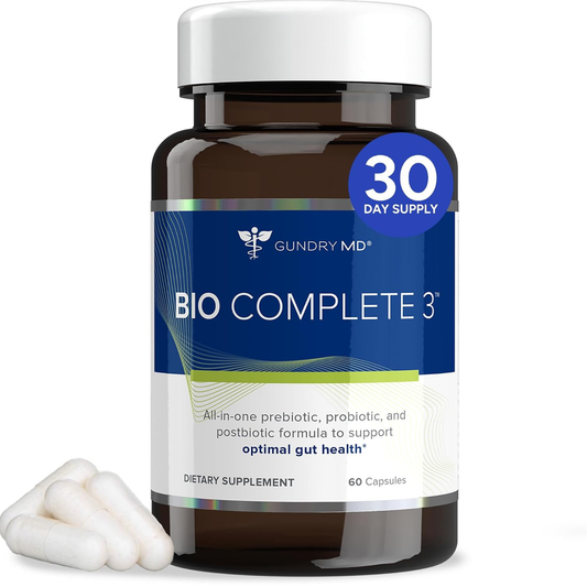 Gundry MD Bio Complete 3, 3-in-1 Probiotics, Pre & Postbiotics, 30 Servings