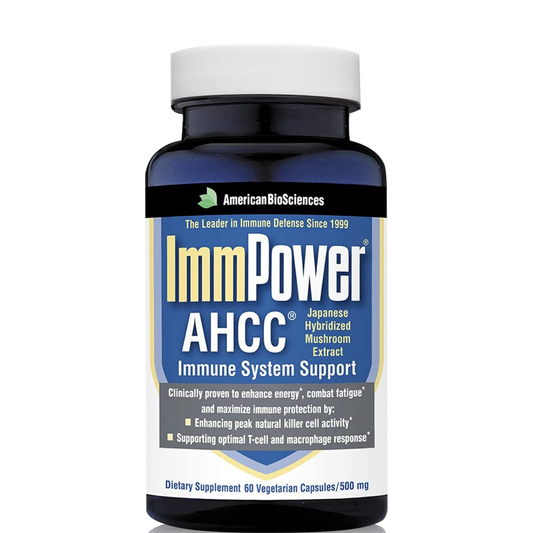 American BioSciences ImmPower AHCC 500 mg Herbal Mushroom Supplement – Immune Support – 60 Veggie Capsules